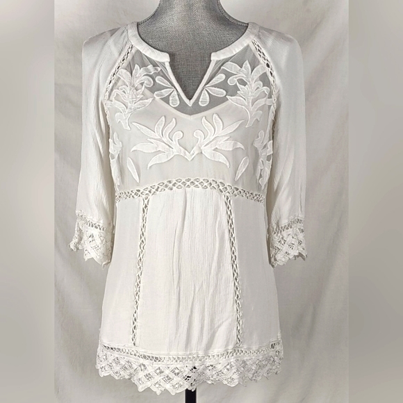 Pale Sky Tops - Daniel Rainn for Pale Sky Lace Blouse